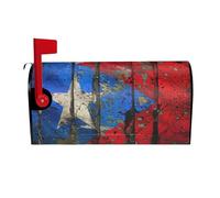 HTTUP Porto Rico Étui magnétique pour boîte aux lettres Motif drapeau de Porto Rico
