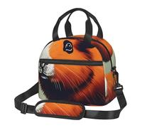 HTTUP Sac à déjeuner isotherme de grande capacité pratique avec illustration de cochon d'Inde pour le travail, les voyages, les pique-niques