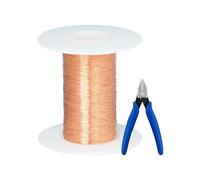 HTTYHT Fil de cuivre pur 0,1 mm x 100 m Bobines de cuivre Fil de cuivre pour la fabrication de bijoux Fil de cuivre nu doux sans laque pour bijoux DIY Expérience de soudage Jardinage