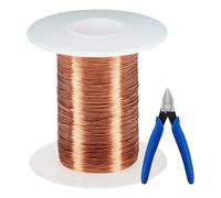 HTTYHT Fil de Cuivre pur 0,1 mm x 100 m Bobines pour la Fabrication de Bijoux Fil de Cuivre nu Doux Sans Laque pour Bijoux DIY Expérience de Soudage Jardinage