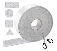 HTTYHT Patins Adhésifs Gris (10m x 5cm) - Bandes de Feutre Résistantes et Antiderapantes, Protège Meubles et Planchers en Bois