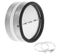 HTTYHT Raccord Clapet Anti-retour DN 150 mm Clapet Anti Retour en Acier Galvanisé avec Rabats en Aluminium en Caoutchouc d'étanchéité pour Hottes de Cuisine Aspirante Gaines Système de Ventilation