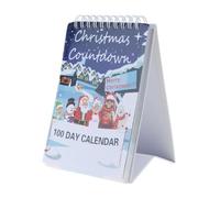 HTU Calendrier de compte à rebours de Noël 100 jours 2025 pour décoration de bureau de Noël (avec semaine) (A)
