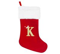 HTU Chaussettes avec Pendentif de Noël - Belle décoration - Motif A-Z pour Les fêtes de Noël - Améliore l'atmosphère des rassemblements pour Enfants et Adultes (K)