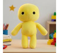 HTU Coussin en Peluche Wobbly Life - Personnage de Jeu, Homme Jaune et Pieuvre, Figurine Douce à Empiler pour Enfants, Décoration Chambre pour Garçons et Filles-Yellow Man-1PCS