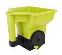 HTU Épandeur Manuel à manivelle pour Engrais et graines de pelouse (Jaune-Vert)