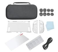 HTU Étui de Transport avec étui Transparent en Verre trempé et Housse de poignée, Sac de Transport de , Ensemble d'accessoires 15 en 1 pour Switch2