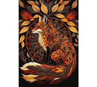 HTU - fil de coton brodé complet 11CT, Kit de point de croix imprimé feuille d'automne renard