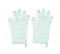 HTU Gants Anti-brûlure isolés en Silicone antidérapants pour Four à Micro-Ondes (Vert)