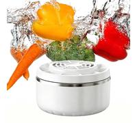 HTU Machine à laver les fruits et légumes Vortex - Nettoyant portatif rechargeable USB, électrolyse, IPX7, 4 modes, cuisine, camping, blanc