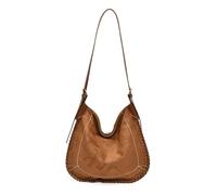 HTU Sac à bandoulière tendance en PU pour femme, capacité, sac à bandoulière élégant, sangle réglable, sac messager simple, sac de selle d'extérieur (marron clair)
