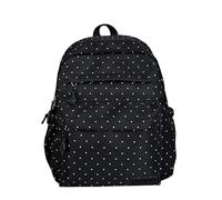 HTU Sac à dos esthétique mignon à pois Sac à dos de voyage de grande capacité Sac à dos léger et étanche pour les étudiantes du primaire et du secondaire (Noir) (黑色)