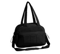 HTU Sac de sport matelassé avec poche humide, grand sac de pour femme (noir)
