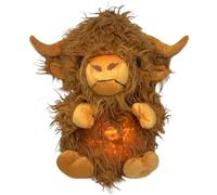 HTU Snooze Animal en peluche avec mouvement respiratoire, compagnon de sommeil en peluche, jouet apaisant pour nouveau-né, cadeau pour bébé (bétail)