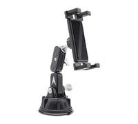 HTU Support de Tablette de Voiture à Ventouse avec Bras réglable et Support de téléphone de Voiture Rotatif à 360° pour Tableau de Bord et Pare-Brise, Accessoires de Camion Robustes (Court)