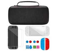 HTU Switch 2 Sac de Portable poignée étui de Protection écran Ensemble de Films trempés (Costume Assorti Rouge et Bleu)