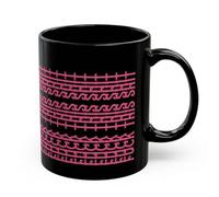 HTU Tasse à café en céramique avec message caché, passe au micro-ondes, tasse à café (D) (noir D)