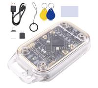 Htuteyy Émulateur de Lecteur de Puce Intelligente RFID Chameleon V3.0 125K 13.56M ID IC Copieur de Tag + 2X Porte-Clés UID / 1X Carte CUID