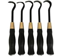 Htuteyy Ensemble D'Outils Bonsai Scraper de 5 Pièces Comprenant des Lames, Plusieurs Tailles et un Sac de Rangement, Ensemble D'Outils de Sculpture sur Bois Mort de Bonsaï.