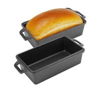 Htuteyy Moule à Pain en Fonte avec Couvercle, Moule à Pain pour Une Cuisson Uniforme, Idéal pour Le Pain Fait Maison, Les Gâteaux et Les Pains de Viande.