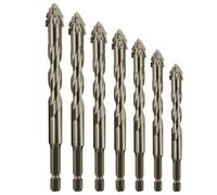 Htuygyjaw Foret Excentrique à Quatre Cannelures en Dents de Scie, Foret Excentrique Dentelé à Quatre Bords, Foret Excentrique à Quatre Cannelures en Dents de Scie