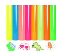 HTV Vinyle de Transfert Thermique 8 Feuilles Assorties de Vinyle 30 X 25 Pouces Vinyle Rose Fluo Presse à Chaud T-Shirt Beau Installation Facile