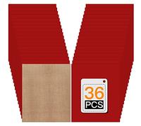 HTVRONT Lot de 36 vinyles de transfert thermique HTV rouge - 30,5 x 25,4 cm - Pour T-shirt, Cricut, Silhouette Cameo ou presse à chaud