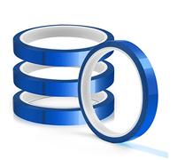 HTVRONT Lot de 4 rouleaux de ruban adhésif thermique pour sublimation - 10 mm x 33 m - Résistant à la chaleur - Pour presse à chaud - Pour appareils électroniques et presse en vinyle - Sans résidus -