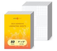 HTVRONT Lot de 50 feuilles de plastification autocollantes de 22,9 x 30,5 cm, pas besoin de machine à plastifier