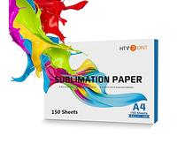HTVRONT Papier de sublimation 21,6 x 27,9 cm - 150 feuilles de papier de sublimation compatible avec imprimante jet d'encre 120 g/m²