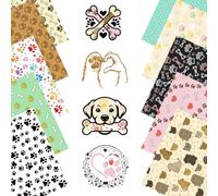 HTVSTD Lot de 10 films pour traceur de chien Motif dessin animé 25,4 x 30,5 | Jolie patte de chien de dessin animé aux lignes épurées, idéale pour les amoureux des animaux pour concevoir des t-shirts