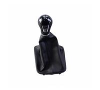 HTVTKRFGRL Bouton Avec Cache Levier De Vitesse Manuel Mise À Niveau Pour Seat Leon III MK3 2012-2020 5 Vitesses Plastique ABS Noir Élégant Pommeau De Vitesse 1 Bouton Avec Cache-Poussière
