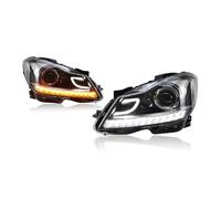 HTVTKRFGRL Phare Avant Complet Pour Benz W204 2011-2013 LED Lampes De Voiture Feux Jour Clignotants Dynamiques Accessoires