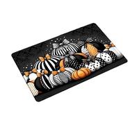 Htw222 Paillasson d'Halloween citrouille effrayant pour salle de bain, chambre à coucher, salon, entrée, automne, tapis de sol saisonnier Htw222 (noir, 80 x 50 cm)