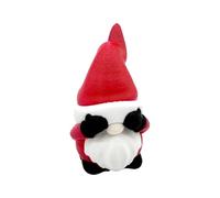 Htw48 Ensemble de mini figurines nains imprimées en 3D pour décorations de sapin de Noël Motif entendre sans le mal (rouge, 5 x 4 cm)