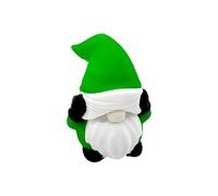 Htw48 Lot de mini figurines nains imprimées 3D pour décoration de sapin de Noël Motif entendre le mal et ne rien dire (vert, 5 x 4 cm)