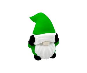 Htw48 Lot de mini figurines nains imprimées 3D pour décoration de sapin de Noël Motif entendre le mal et ne rien dire (vert, 5 x 4 cm)