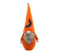 Htw62 Nain de vieil homme sans visage pour décoration de fête d'intérieur (orange1, 38 x 15 cm)