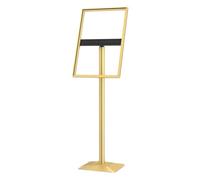 HTWLKEB Support de Panneau Robuste, Support d'affiche, présentoir de Menu réglable, Support de Panneau sur Pied avec Base for Affichage d'activités de Mariage/Professionnelles(Gold,A3)