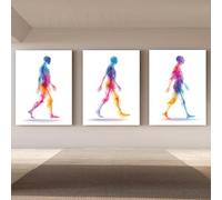 HTWLMM Anatomie Humaine Organe Corps Médecine Tableaux Affiche Sans Cadre Toile Peintures Murale Art Hôpital Clinique Décor (3X50X70CM,A1)