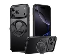 HTXONB Coque magnétique rotative à 360° avec Support et béquille pour iPhone 17, 16, 15, 14, 13 Pro Max, 17 Air, 16 Plus, Charge sans Fil, Antichoc, Noire, pour iPhone 15