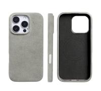 HTXONB Étui magnétique antidérapant en Cuir à Couverture intégrale pour iPhone 17, 16, 15, 14 Pro Max, 17Air, Coque Antichoc avec Chargement sans Fil, Gris Clair, pour iPhone 15 Pro Max