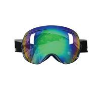 HTXONB Lunettes de ski à la mode pour hommes et femmes, lunettes double couche antibuée et coupe-vent, lunettes de ski sphériques anti-éblouissement et anti-cécité des neiges, True Green, 190 * 105mm