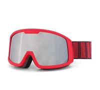 HTXONB Lunettes de ski d'alpinisme à la mode pour hommes et femmes 2025, double couche antibuée, clarté améliorée pour l'extérieur et lunettes de ski coupe-vent, rouge argent, 180 * 90 mm