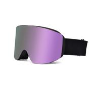 HTXONB Lunettes de ski magnétiques pour hommes et femmes, lunettes de ski antibuée cylindriques à double couche pour sports d'alpinisme, C6, 180 x 100 mm