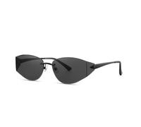 HTXONB Lunettes de soleil polarisées à monture étroite en métal pour hommes et femmes, lunettes de soleil à dégradé polygonal, protection solaire, C1, 136 x 148 x 42 mm