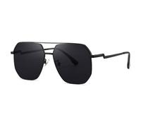 HTXONB Lunettes de soleil polarisées classiques pour hommes, monture carrée, pour voyage, conduite, PC, C1, 147 x 145 x 52 mm