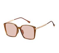 HTXONB Lunettes de soleil polarisées pour femmes, grande monture, style urbain, pour l'extérieur, C5, 145 x 150 x 50 mm