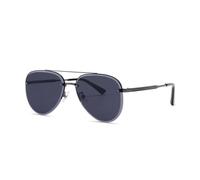 HTXONB Lunettes de soleil polarisées rétro classiques à demi-monture en forme de grenouille, protection solaire, protection UV, pour voyage en plein air, conduite, C2, 147 x 142 x 53 mm
