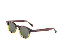 HTXONB Lunettes de soleil polarisées tendance pour hommes et femmes, monture ronde rétro anti-UV, C4, 150 x 150 x 45 mm
